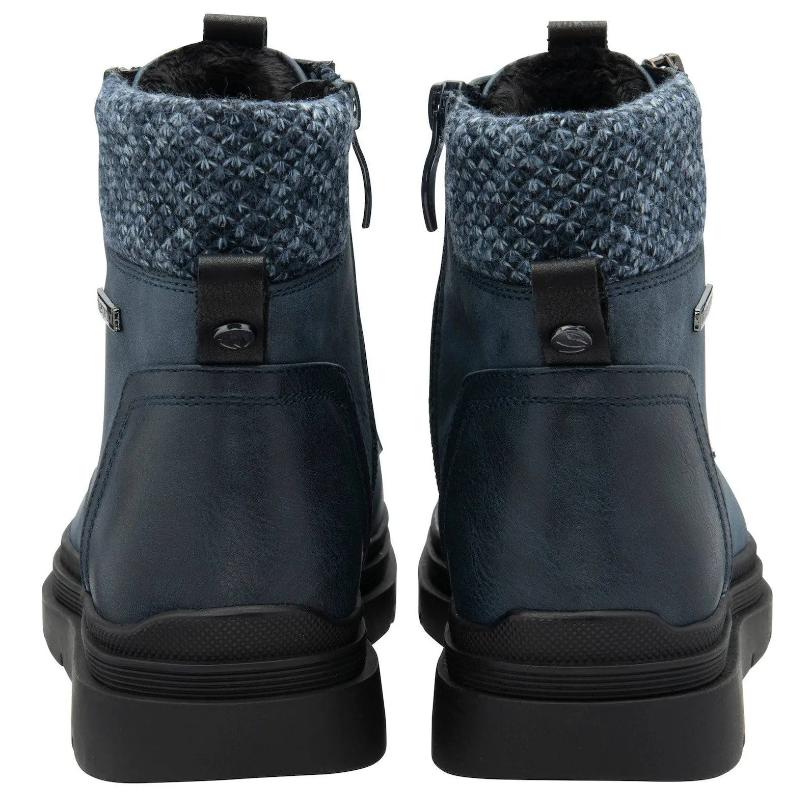 Lotus Saundra Ladies Blue Waterproof Zip & Lace Ankle Boots