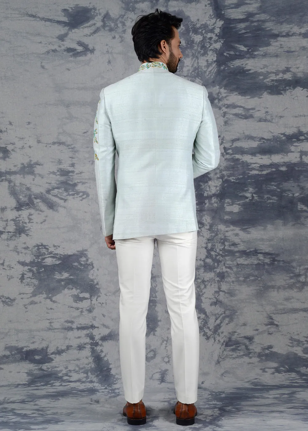 Sea Green Jodhpuri Suit | Siddhesh Chauhan